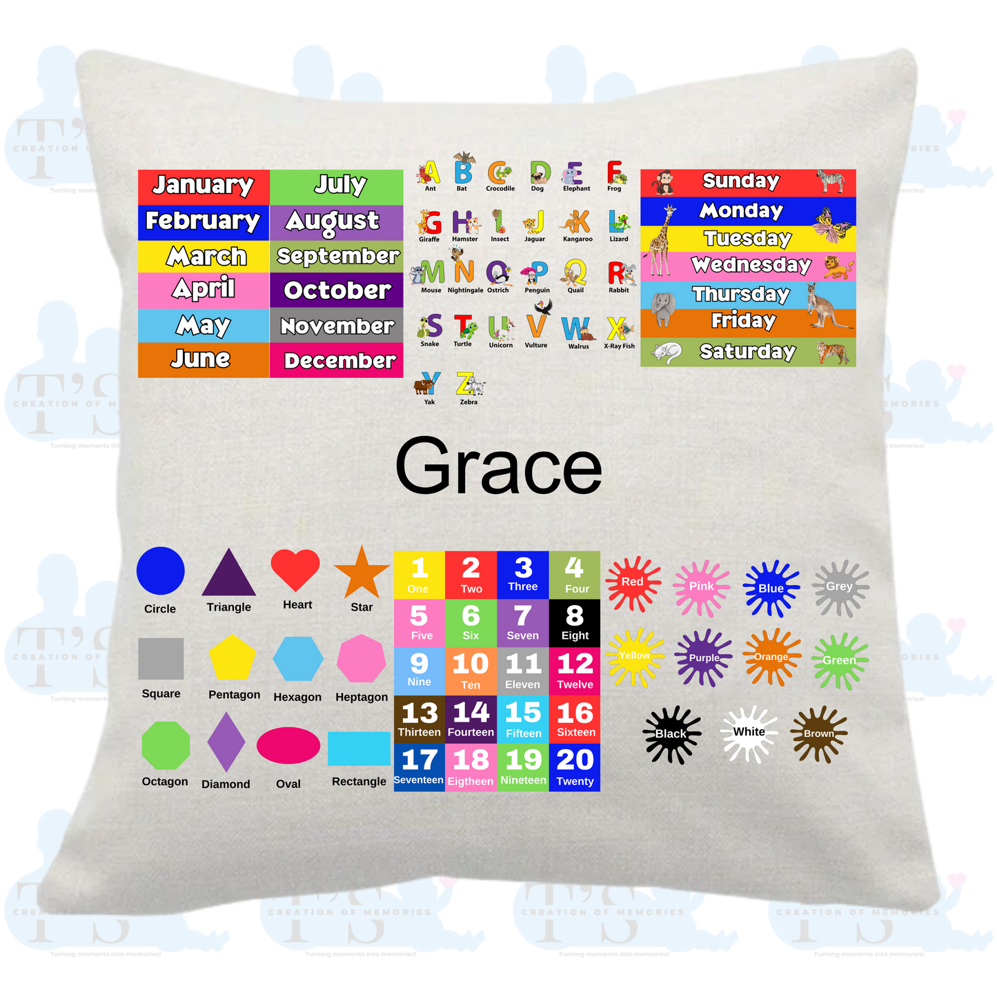 Cushion Cover 'Kids Learning'