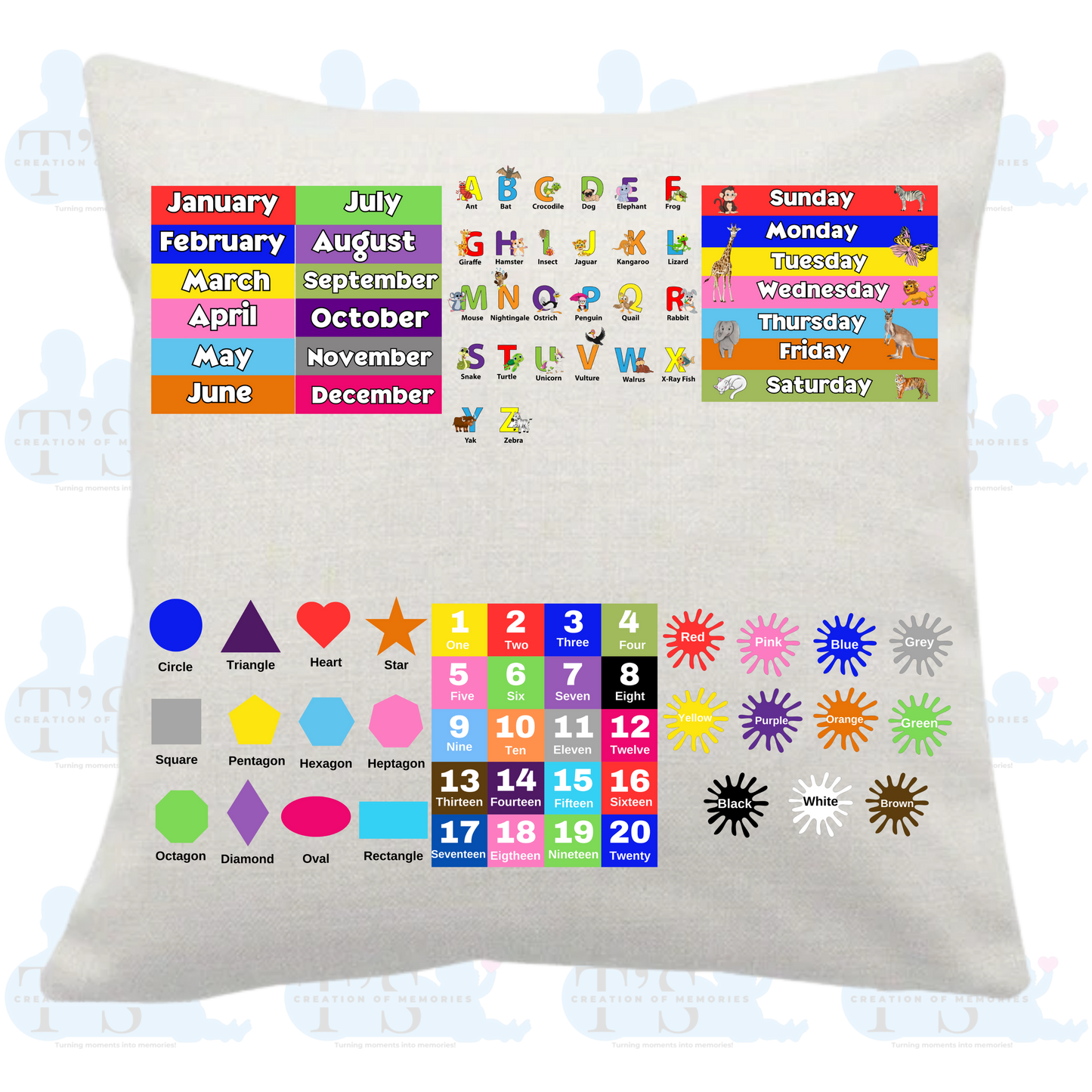 Cushion Cover 'Kids Learning'