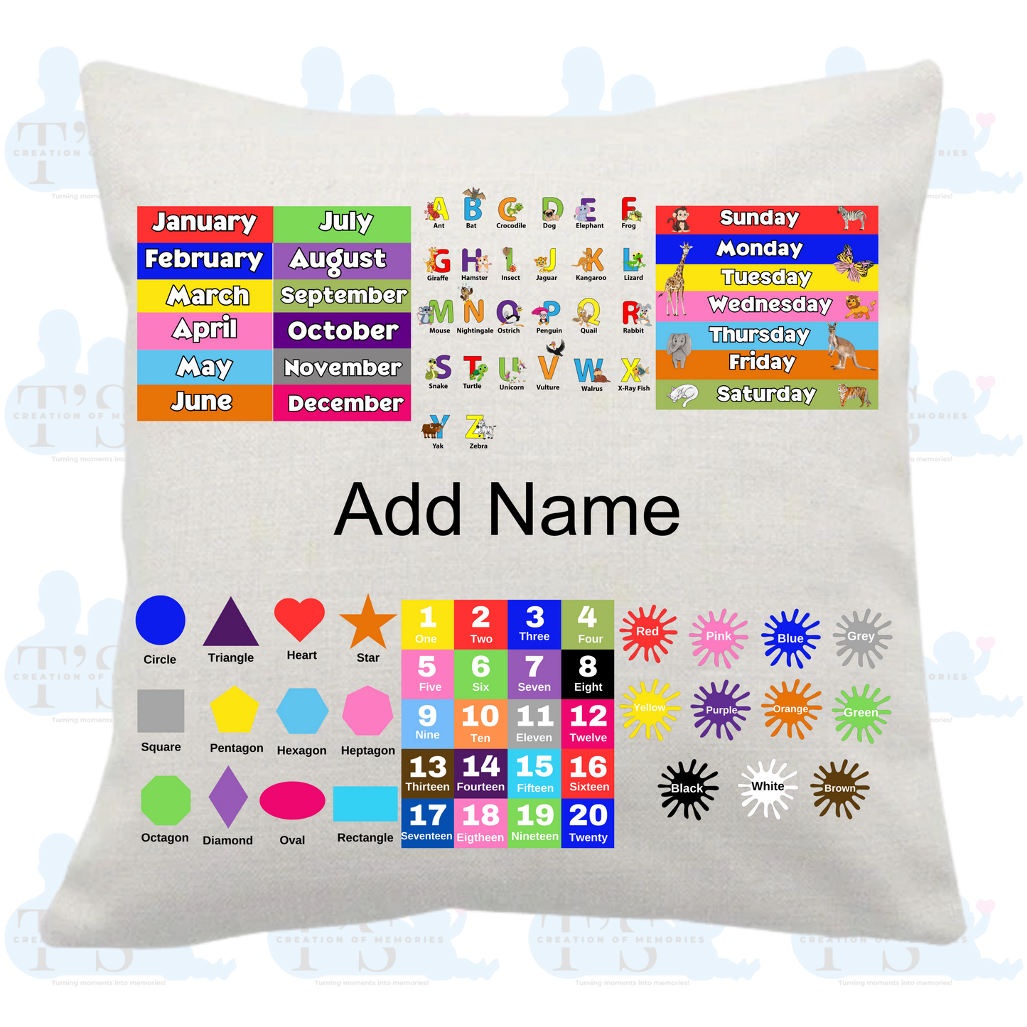 Cushion Cover 'Kids Learning'