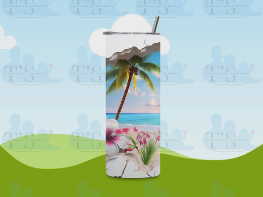 Skinny Tumbler "Beach"